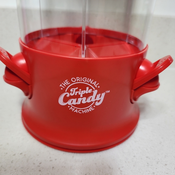 Candy Dispenser Handy Gourmet Red New In Box 3 Sections 360° Rotation - Picture 4 of 13
